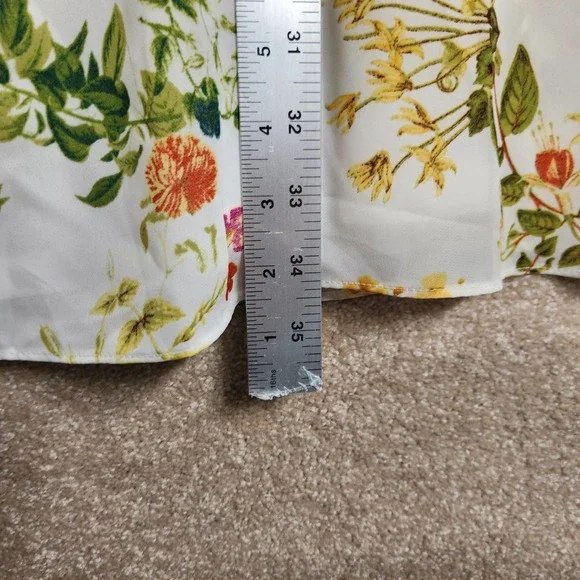 Disney Alice Through The Looking Glass White Floral Cold Shoulder Dress Small - Picture 6 of 7